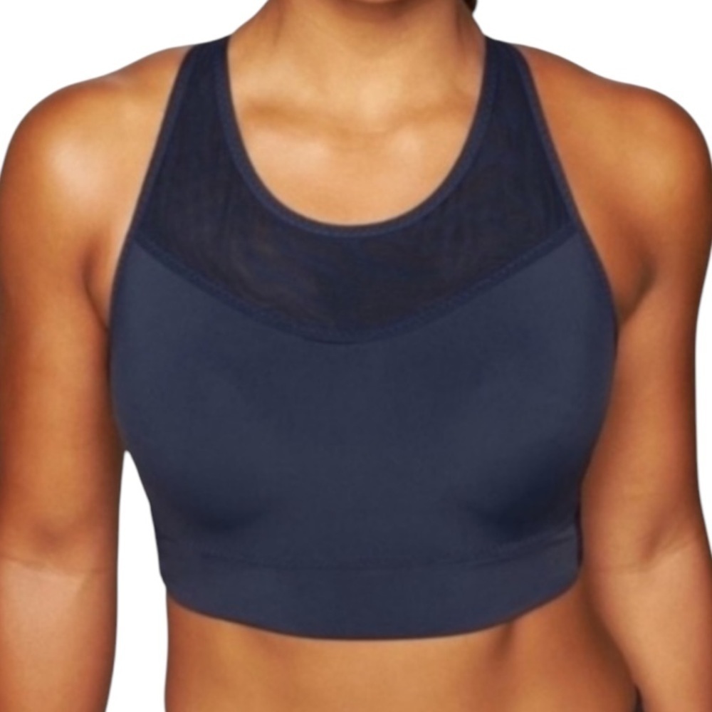 Athleta Gigi High Impact Sports Bra Navy Gym Running Training Yoga
